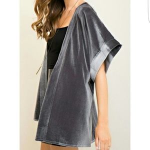 Entro Velvet Embroidered Kimono S